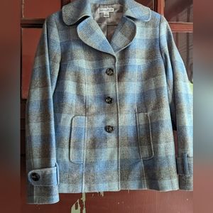 Vintage Pendleton topper in Winter Song Blue plaid